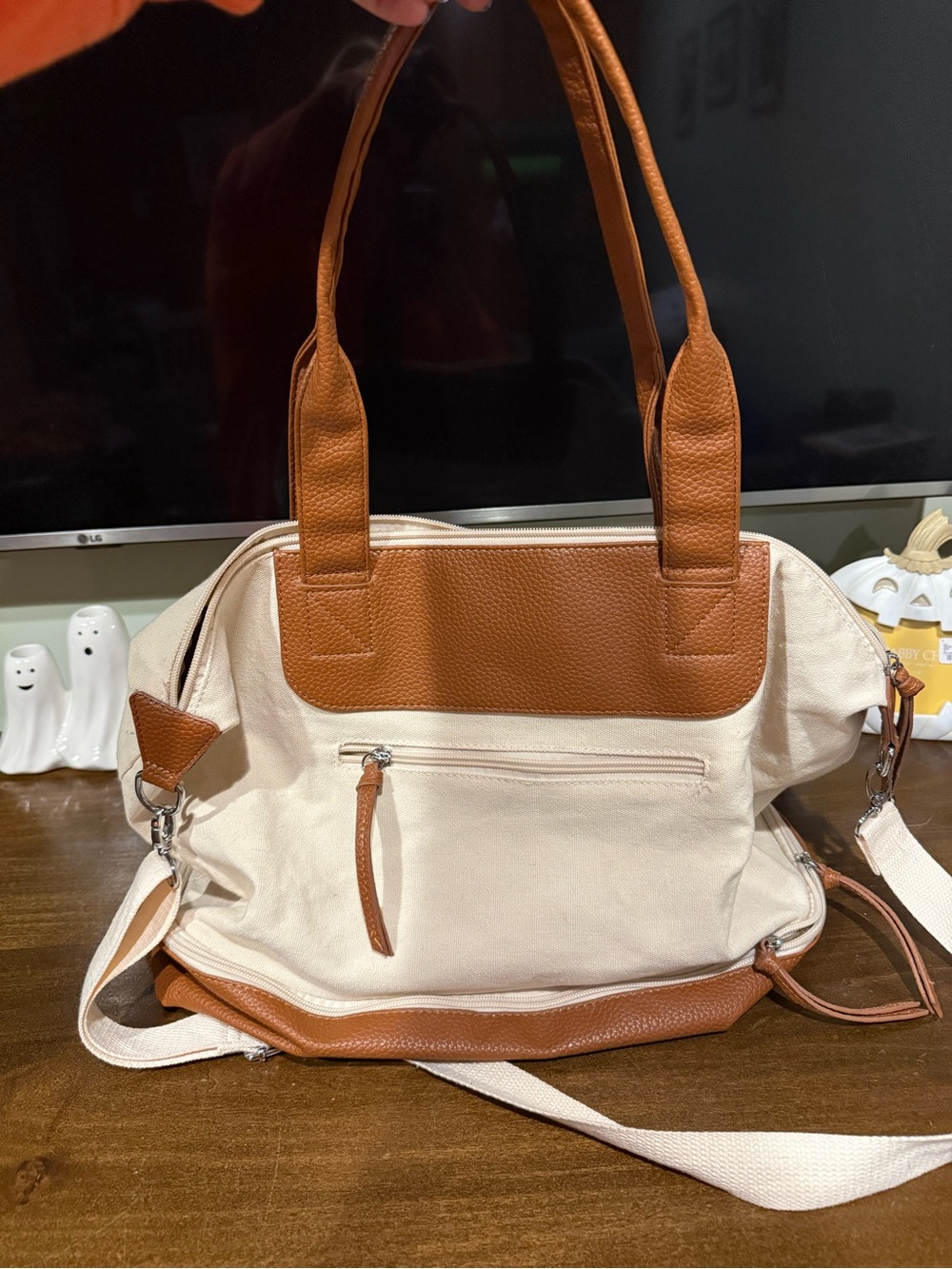Graf Lantz Canvas and Leather Weekender Tote